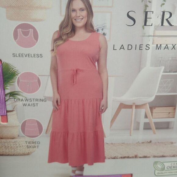 - BarbieCore Pink Serra Ladies Maxi  Dress...Size S...New in Package - Picture 2 of 6